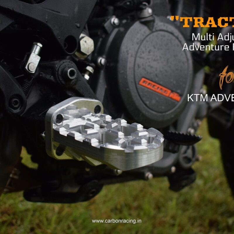 Traction Adjustable Adv390 Footpegs Carbon Racing