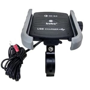 4-Sided Grip Mobile Holder With Anti Vibration Anti Theft Handlebar Mount