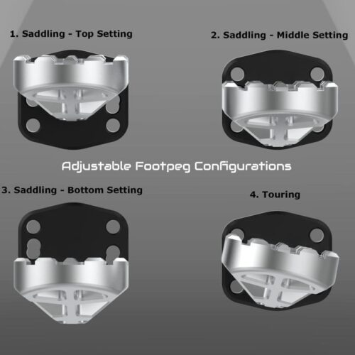 Traction Adjustable Adv390 Footpegs Carbon Racing