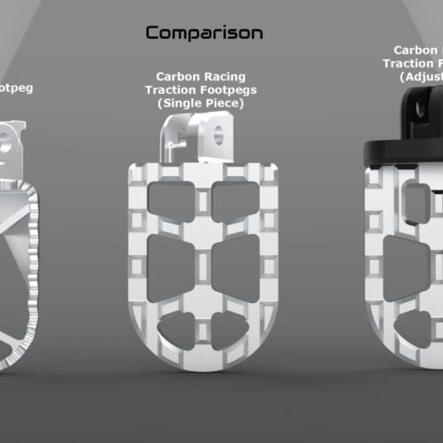 Traction Adjustable Adv390 Footpegs Carbon Racing