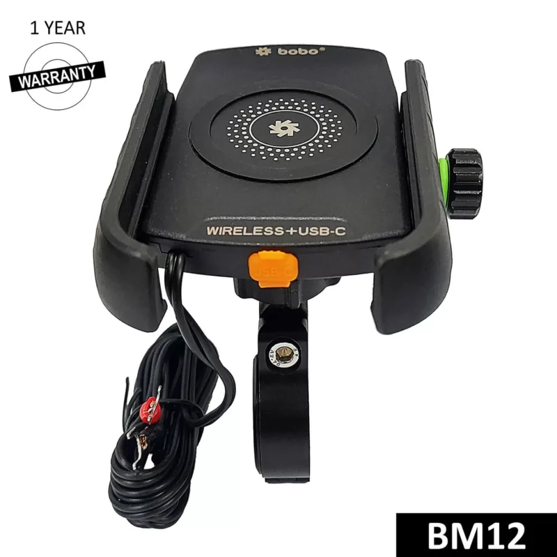 Bobo Bm12 Bike Phone Holder With Fast 15W Wireless