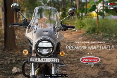 Wanderer Premium Touring Windshield For Himalayan 450 Smoked