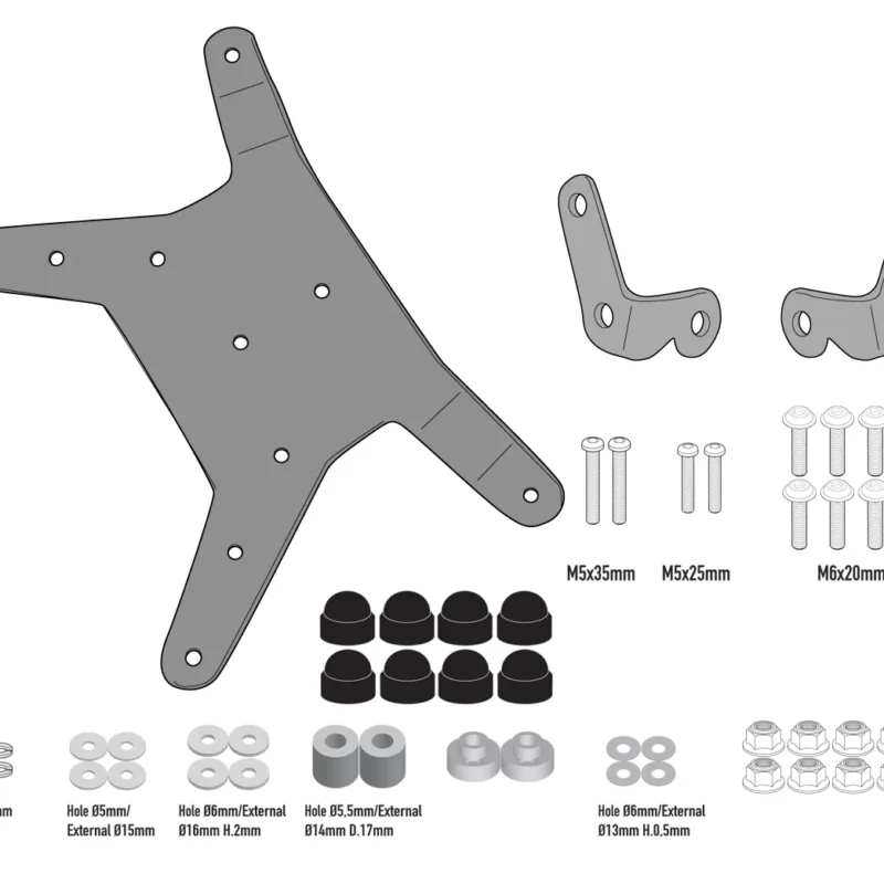 Givi D7711Kit_In Mounting Kit For Givi Windscreen