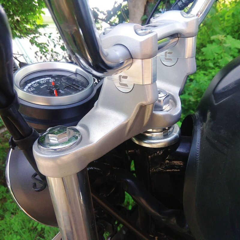 Aluminum Handlebar Raisers For Honda H'Ness Blac