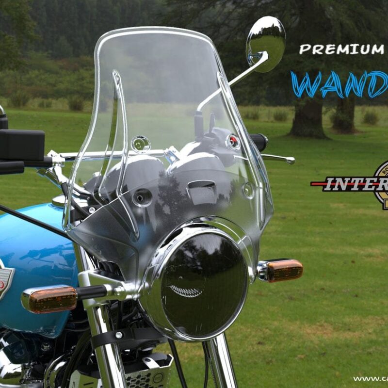 Premium Windshield For Royal Enfield Interceptor Clear