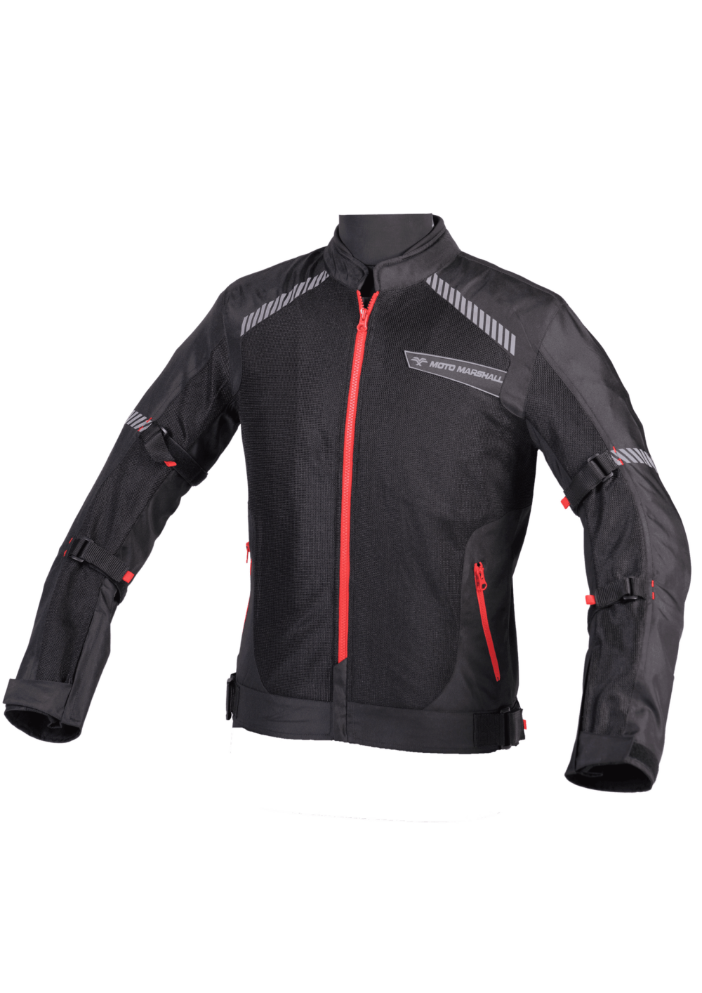 Moto Marshall Valor All Weather Black Red Riding Jacket