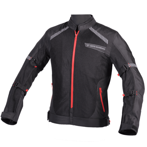 Moto Marshall Valor All Weather Black Red Riding Jacket