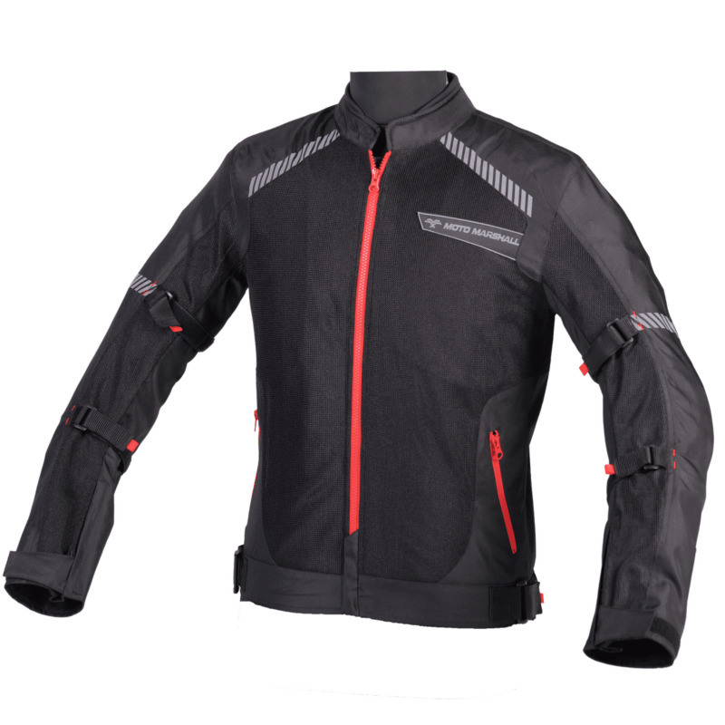 Moto Marshall Valor All Weather Black Red Riding Jacket