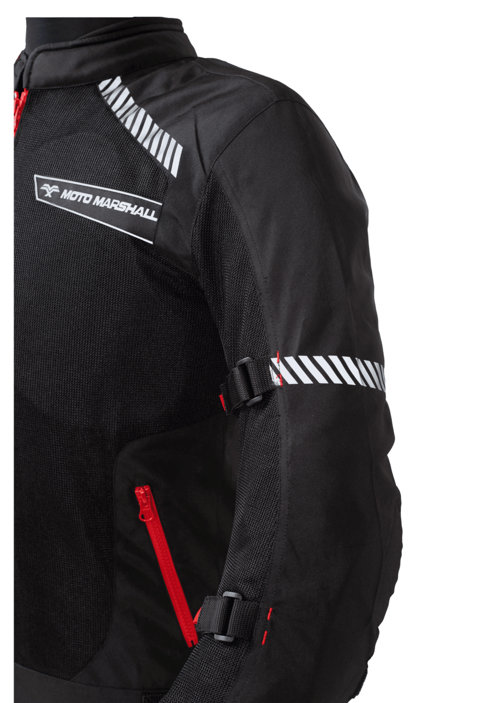 Moto Marshall Valor All Weather Black Red Riding Jacket