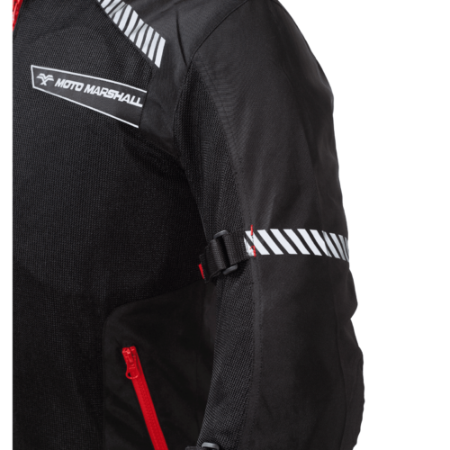 Moto Marshall Valor All Weather Black Red Riding Jacket