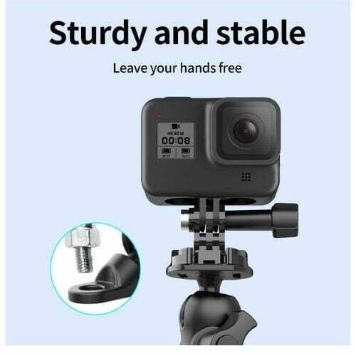 Motorcycle Rear View Mirror Clamp Mount With Quick Release Adapter