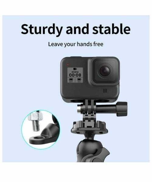 Motorcycle Rear View Mirror Clamp Mount With Quick Release Adapter