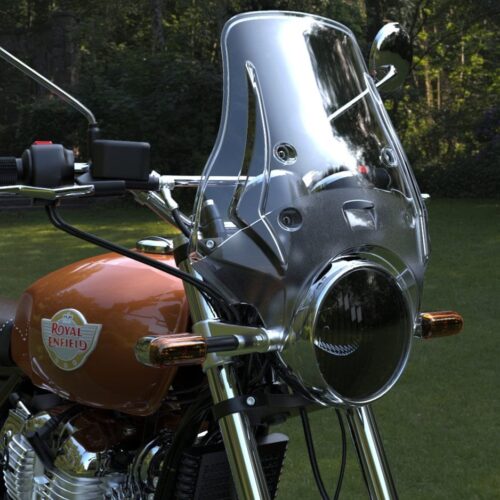 Premium Windshield For Royal Enfield Interceptor Clear