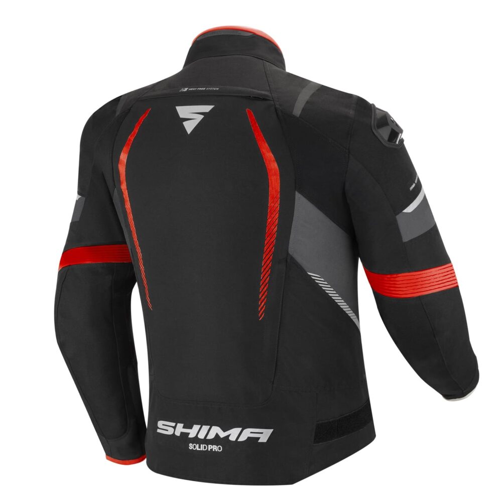 Shima Solidpro Textile Sports Touring Jacket Red