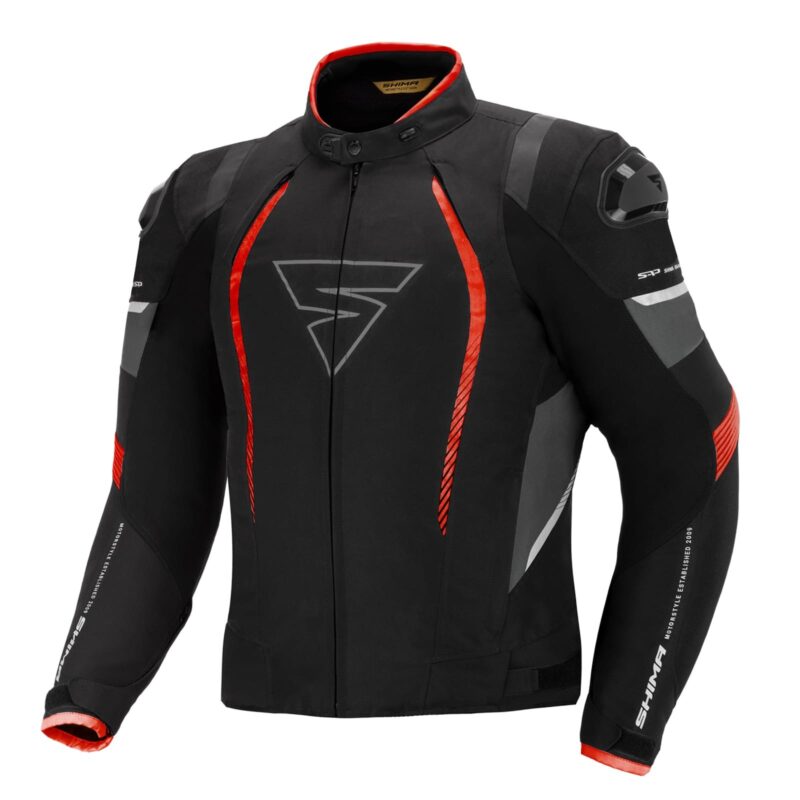 Shima Solidpro Textile Sports Touring Jacket Red