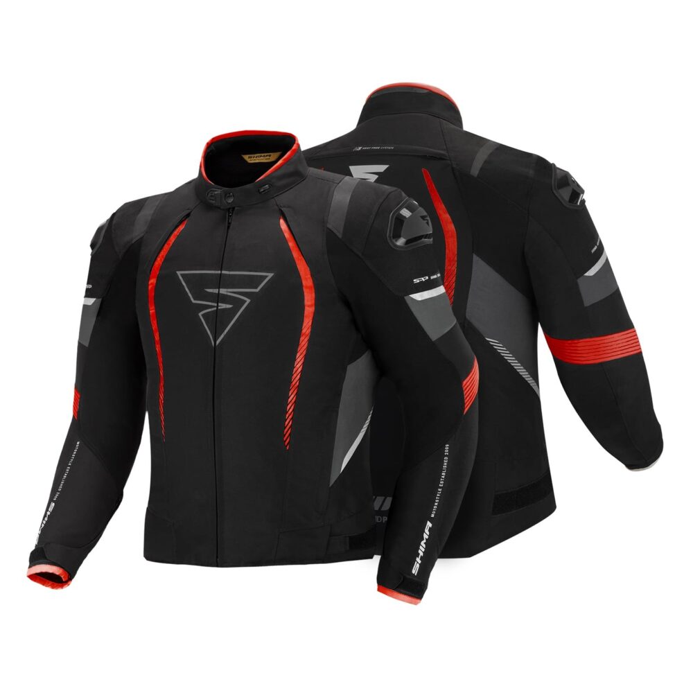 Shima Solidpro Textile Sports Touring Jacket Red