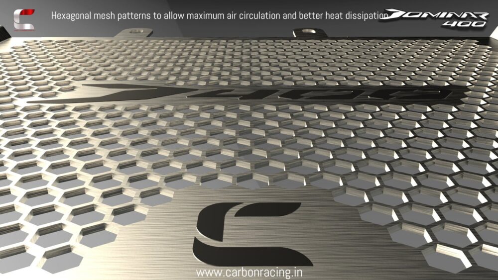 Carbon Racing Radiator Guard For Dominar 400