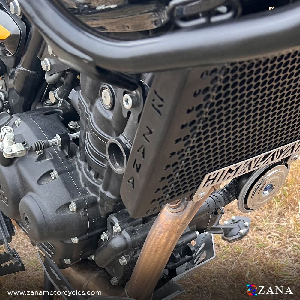 Radiator Guard Black With Himalayan Logo For Himalayan 450