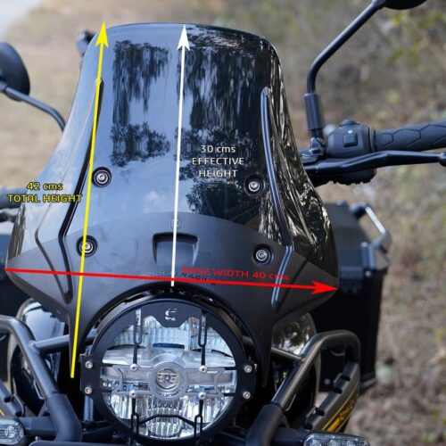 Wanderer Premium Touring Windshield For Himalayan 450 Smoked