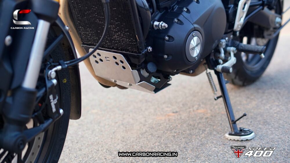 Premium Aluminium Bash Plate Skid Plate For Triumph Speed 400 Black