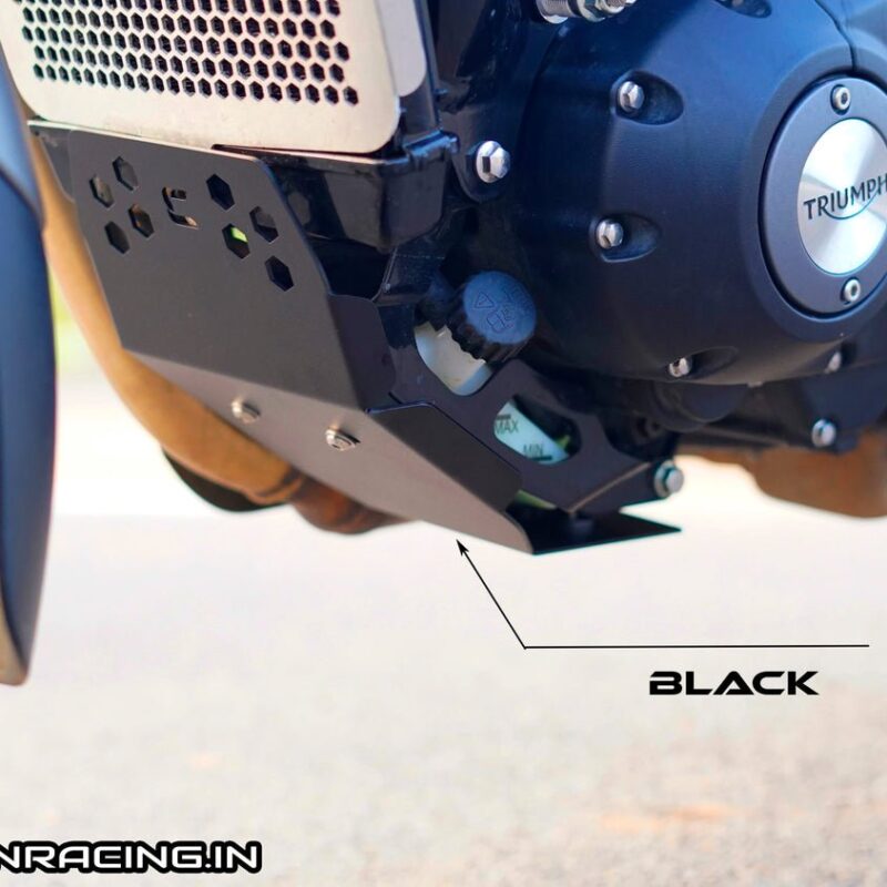 Premium Aluminium Bash Plate Skid Plate For Triumph Speed 400 Black