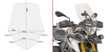 Wanderer Premium Touring Windshield For Triumph Scrambler 400X Clear