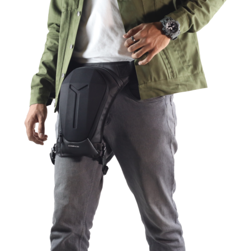 Carbonado Turtle Black Hard Shell Thigh Bag