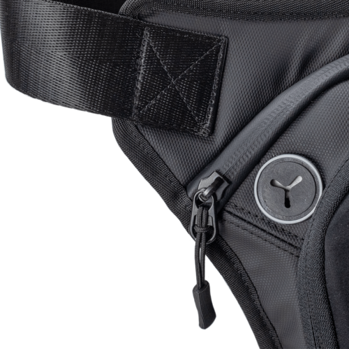 Carbonado Turtle Black Hard Shell Thigh Bag