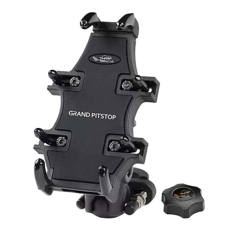 4-Sided Grip Mobile Holder with Anti Theft Handlebar Mount