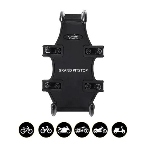 4-Sided Grip Mobile Holder with Anti Theft Handlebar Mount