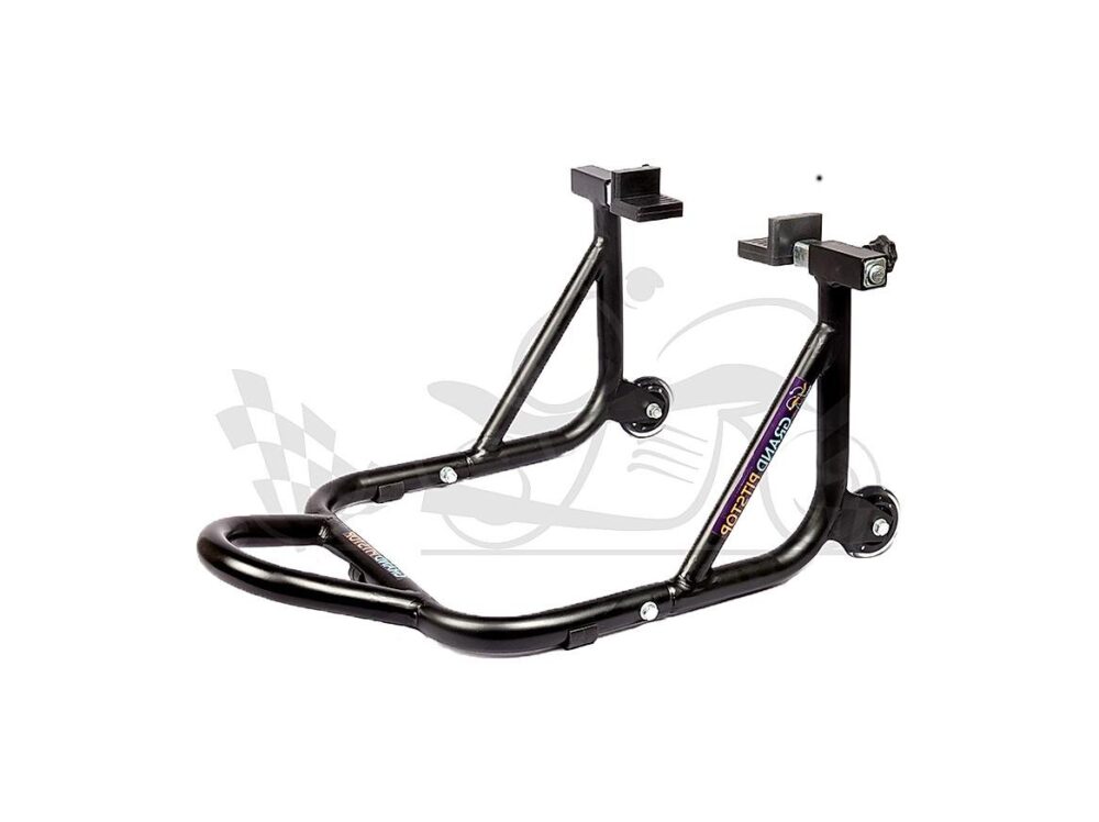 Dismantable Rear Paddock Stand with Skate Wheels  Black Bike Wt upto: 450 kgs