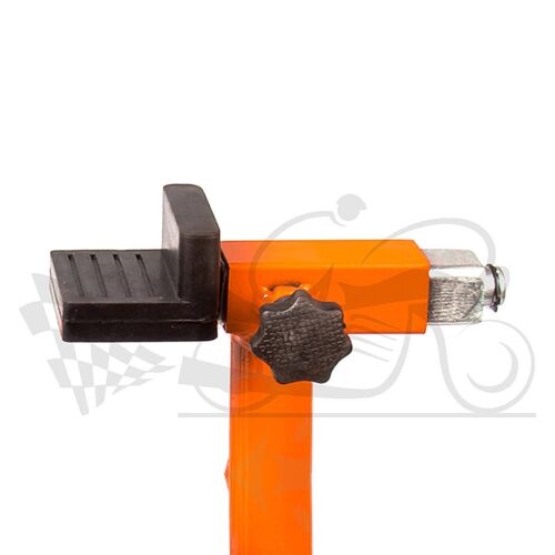 Dismantable Rear Paddock Stand with Skate Wheels Orange
