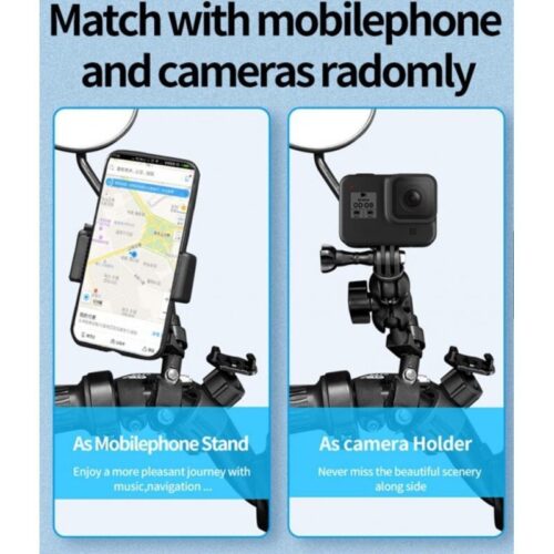 Motorcycle Rear view Mirror Mount for ActionCams